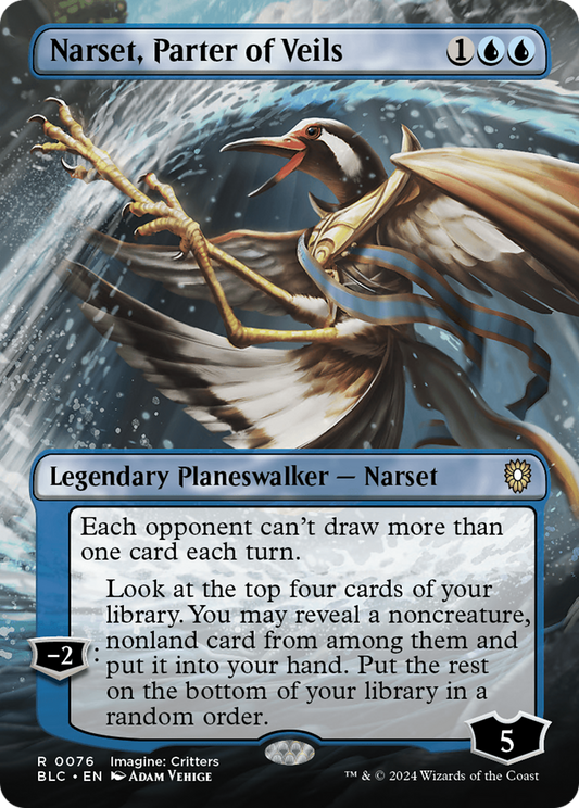 Narset, Parter of Veils (BLC-076) - Bloomburrow Commander (Borderless) - Premium MTG Single from Wizards of the Coast - Just $1.98! Shop now at Game Crave Tournament Store