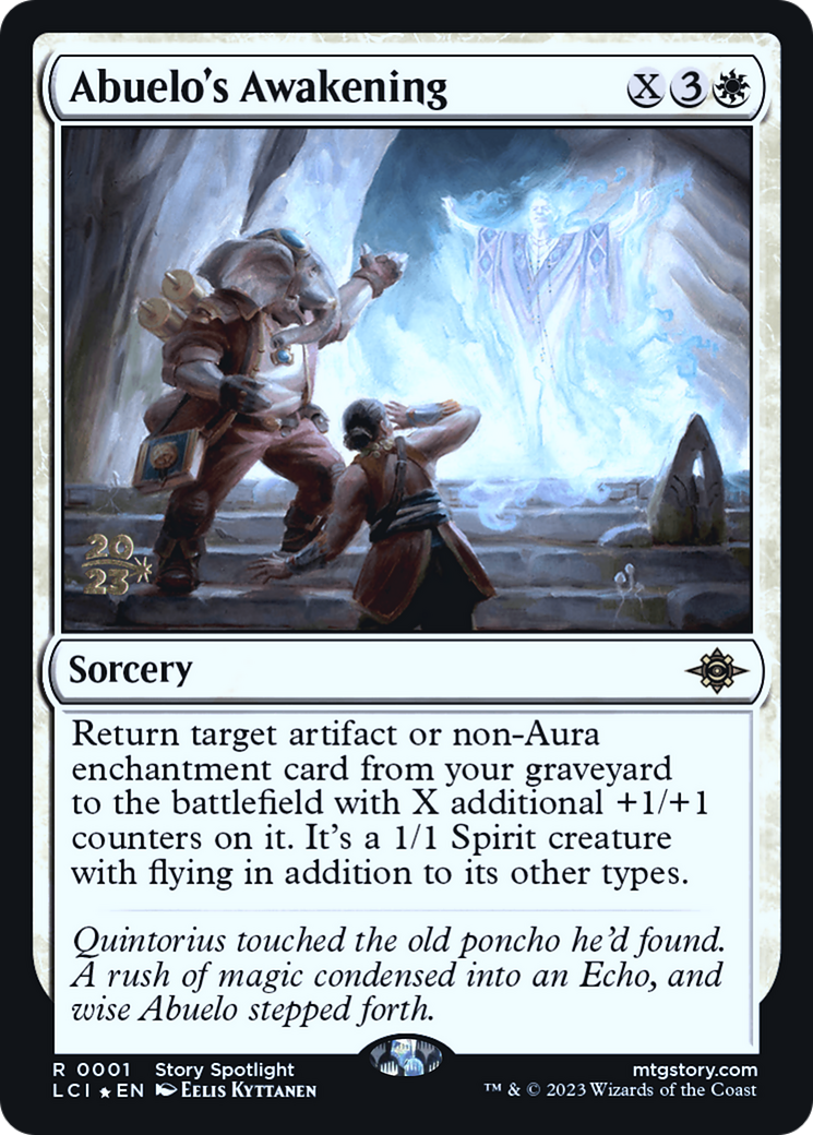 Abuelo's Awakening (PLCI-01S) - The Lost Caverns of Ixalan Promos Foil - Premium MTG Single from Wizards of the Coast - Just $0.31! Shop now at Game Crave Tournament Store