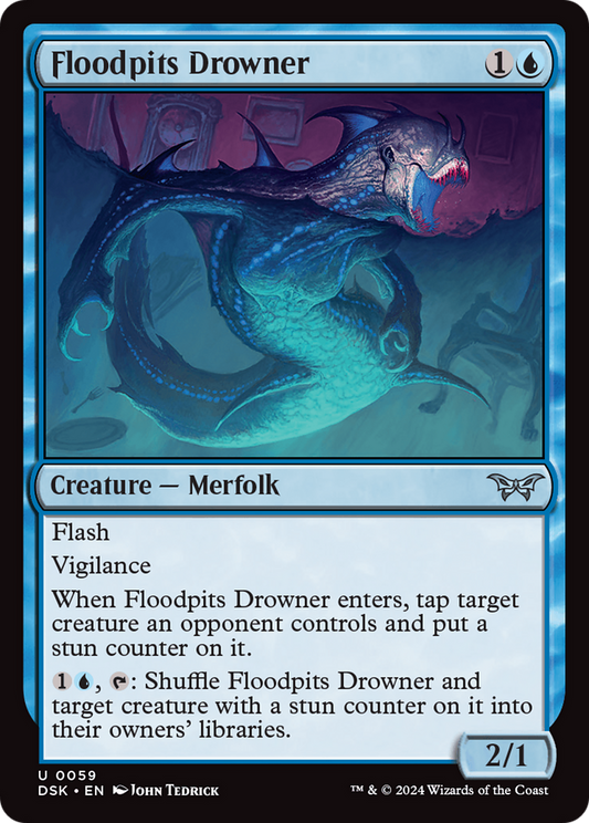 Floodpits Drowner (DSK-059) - Duskmourn: House of Horror - Premium MTG Single from Wizards of the Coast - Just $0.26! Shop now at Game Crave Tournament Store