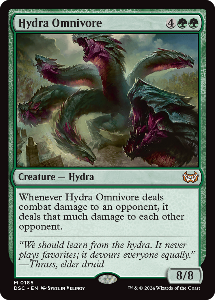 Hydra Omnivore (DSC-185) - Duskmourn: House of Horror Commander - Premium MTG Single from Wizards of the Coast - Just $0.46! Shop now at Game Crave Tournament Store