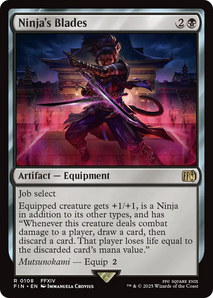 Ninja's Blades (FIN-108) - FINAL FANTASY - Premium MTG Single from Wizards of the Coast - Just $0.08! Shop now at Game Crave Tournament Store