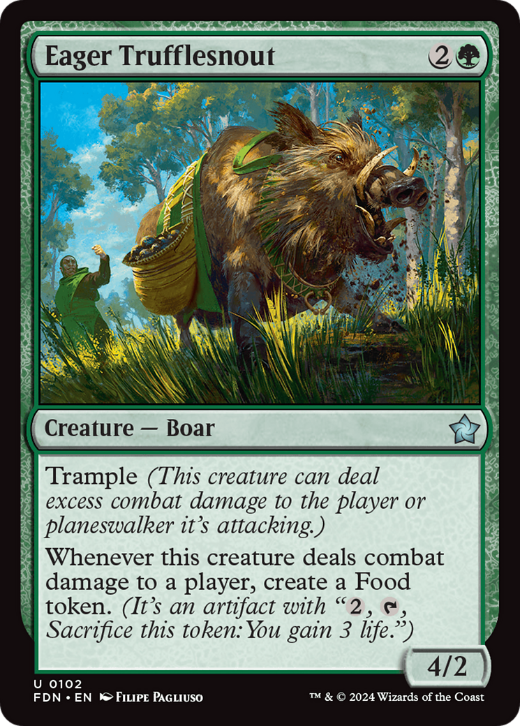 Eager Trufflesnout (FDN-102) - Foundations - Premium MTG Single from Wizards of the Coast - Just $0.25! Shop now at Game Crave Tournament Store