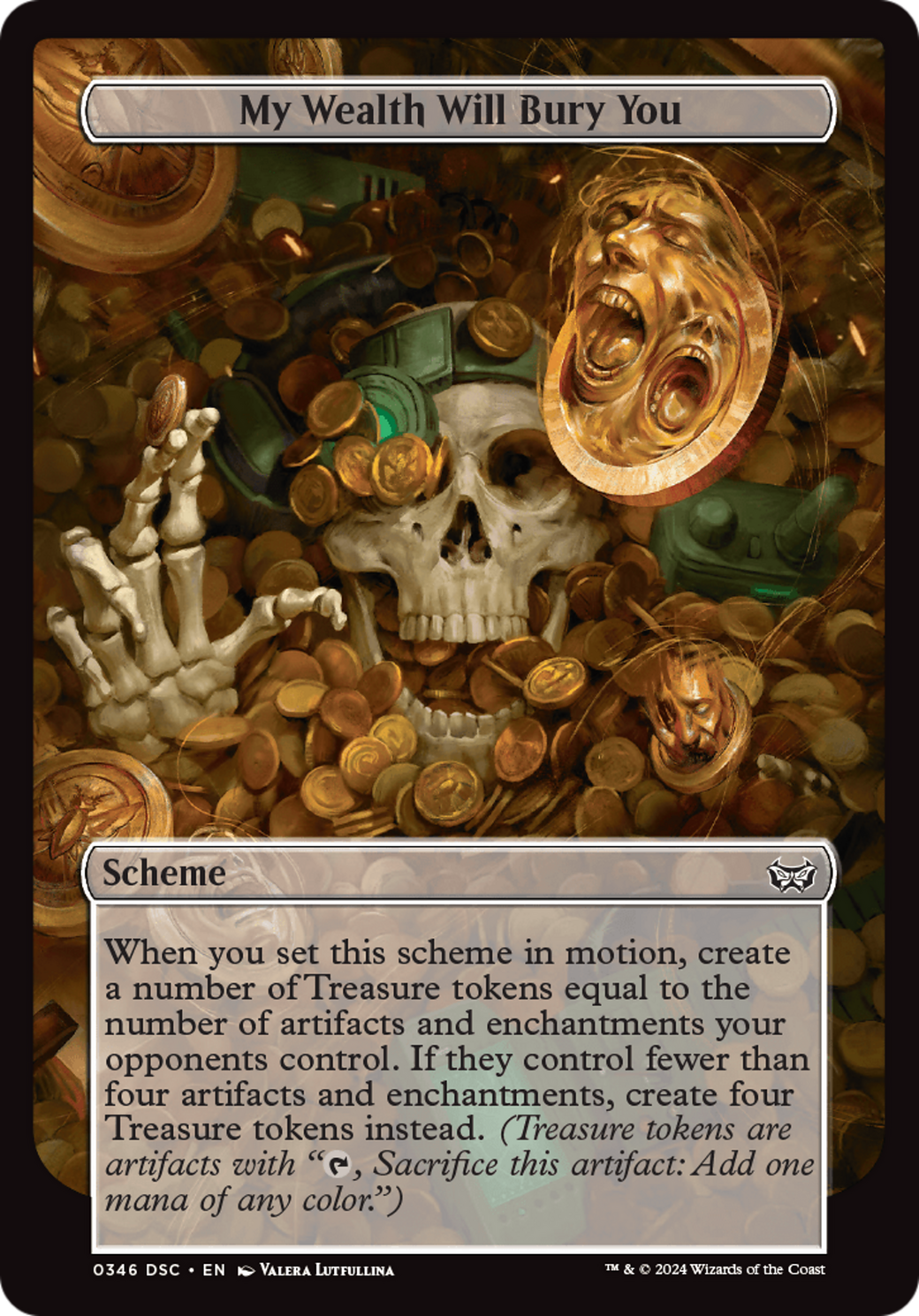 My Wealth Will Bury You (DSC-346) - Duskmourn: House of Horror Commander - Premium MTG Single from Wizards of the Coast - Just $0.25! Shop now at Game Crave Tournament Store