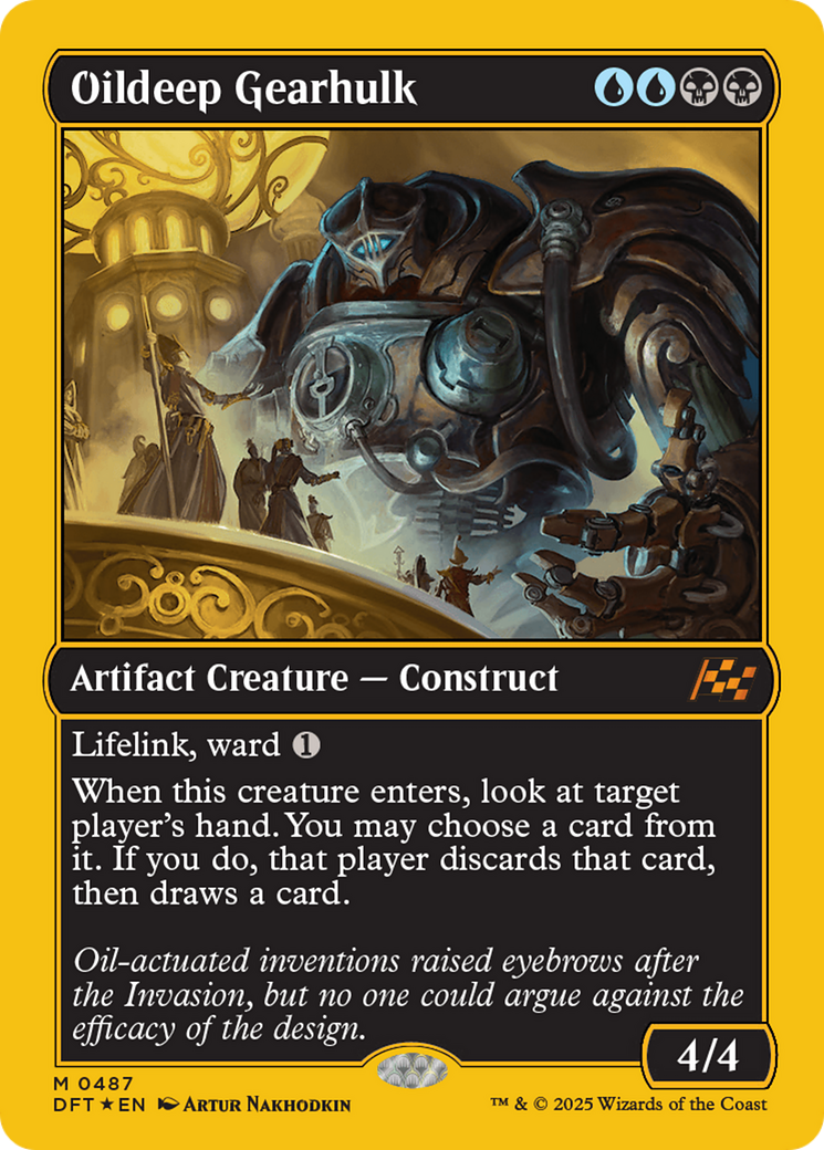 Oildeep Gearhulk (First-Place Foil) (DFT-487) - Aetherdrift - Premium MTG Single from Wizards of the Coast - Just $0.97! Shop now at Game Crave Tournament Store