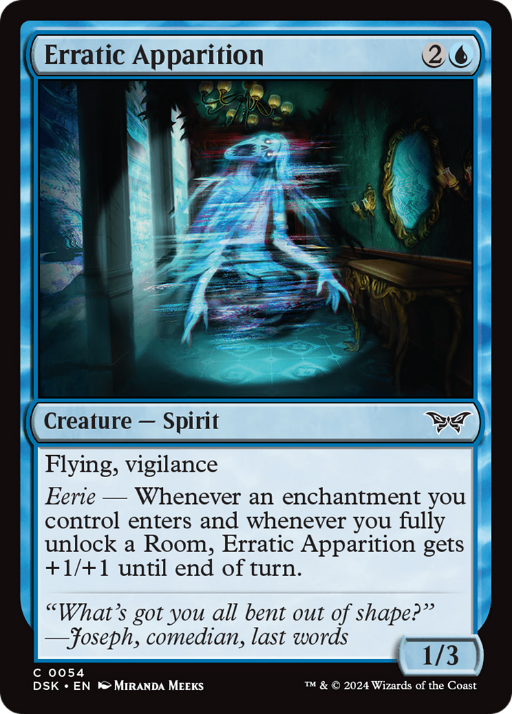 Erratic Apparition (DSK-054) - Duskmourn: House of Horror Foil - Premium MTG Single from Wizards of the Coast - Just $0.25! Shop now at Game Crave Tournament Store