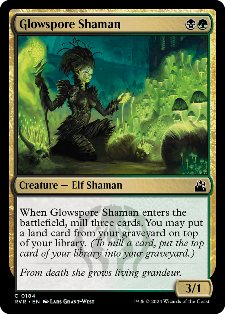 Glowspore Shaman (RVR-184) - Ravnica Remastered - Premium MTG Single from Wizards of the Coast - Just $0.25! Shop now at Game Crave Tournament Store