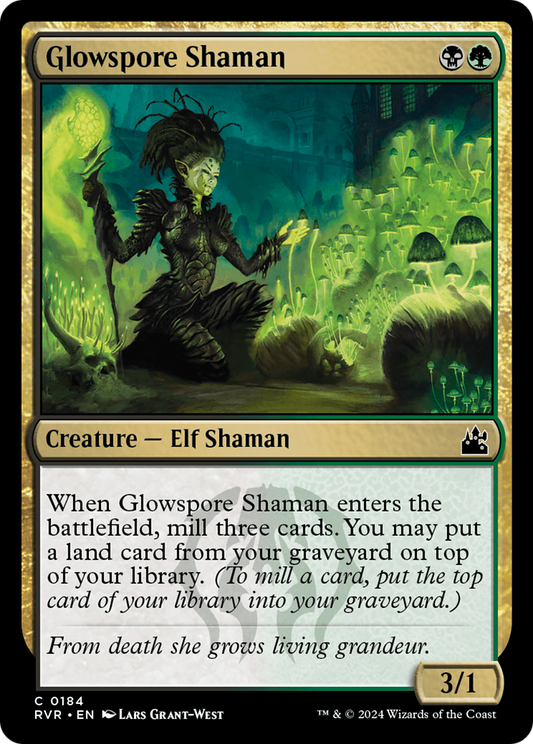 Glowspore Shaman (RVR-184) - Ravnica Remastered Foil - Premium MTG Single from Wizards of the Coast - Just $0.25! Shop now at Game Crave Tournament Store