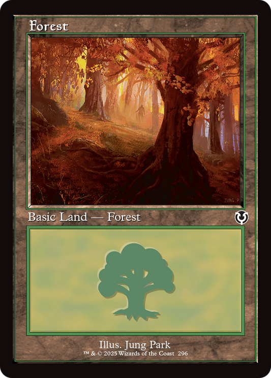Forest (296) (Retro Frame) (-296) - Innistrad Remastered - Premium MTG Single from Wizards of the Coast - Just $0.25! Shop now at Game Crave Tournament Store