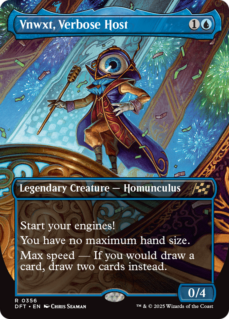 Vnwxt, Verbose Host (Borderless) (DFT-356) - Aetherdrift Foil - Premium MTG Single from Wizards of the Coast - Just $0.27! Shop now at Game Crave Tournament Store