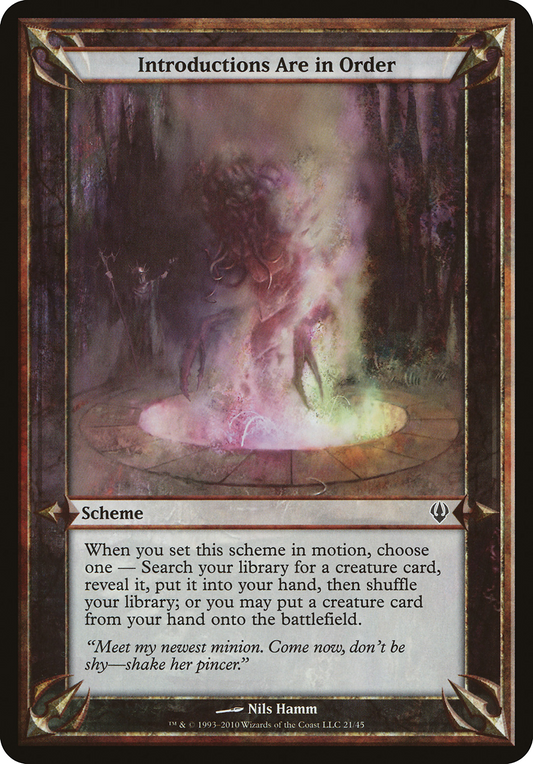 Introductions Are in Order (OARC-21★) - Archenemy Schemes