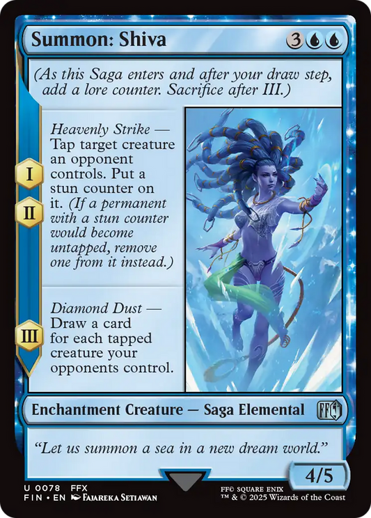 Summon: Shiva (FIN-078) - FINAL FANTASY: (enchantment) - Premium MTG Single from Wizards of the Coast - Just $0.08! Shop now at Game Crave Tournament Store
