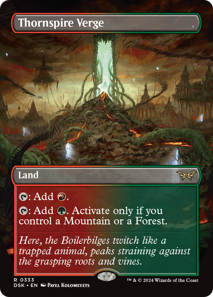 Thornspire Verge (DSK-333) - Duskmourn: House of Horror (Borderless) - Premium MTG Single from Wizards of the Coast - Just $4.95! Shop now at Game Crave Tournament Store