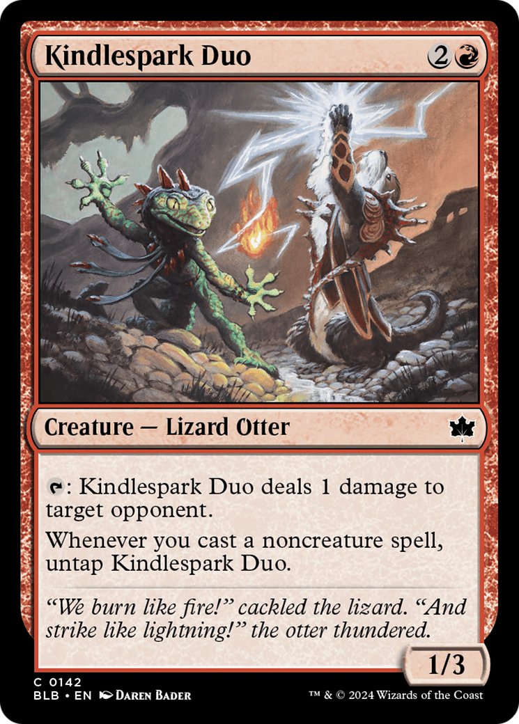 Kindlespark Duo (BLB-142) - Bloomburrow Foil - Premium MTG Single from Wizards of the Coast - Just $0.25! Shop now at Game Crave Tournament Store