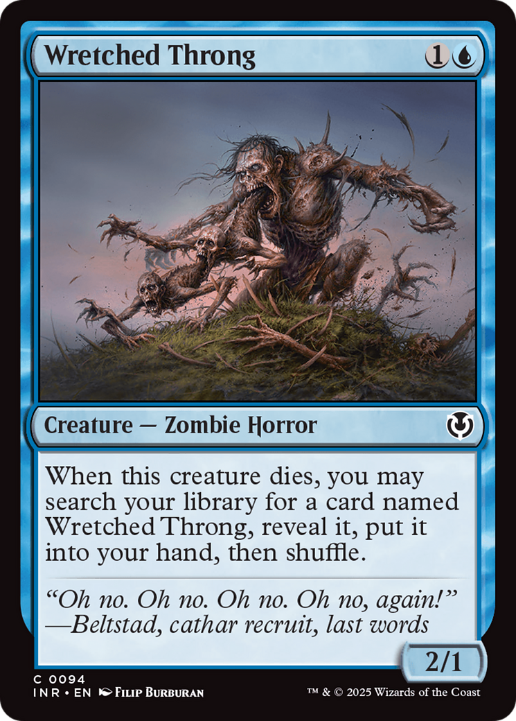 Wretched Throng (-094) - Innistrad Remastered Foil - Premium MTG Single from Wizards of the Coast - Just $0.25! Shop now at Game Crave Tournament Store