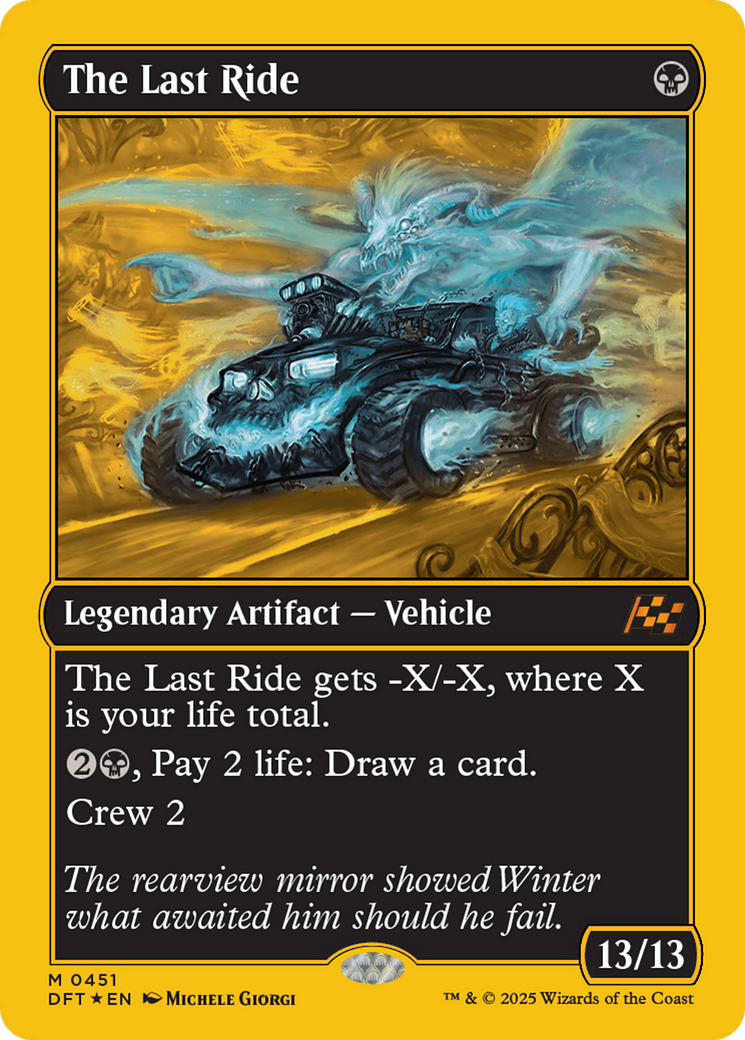 The Last Ride (First-Place Foil) (DFT-451) - Aetherdrift Foil - Premium MTG Single from Wizards of the Coast - Just $1.03! Shop now at Game Crave Tournament Store