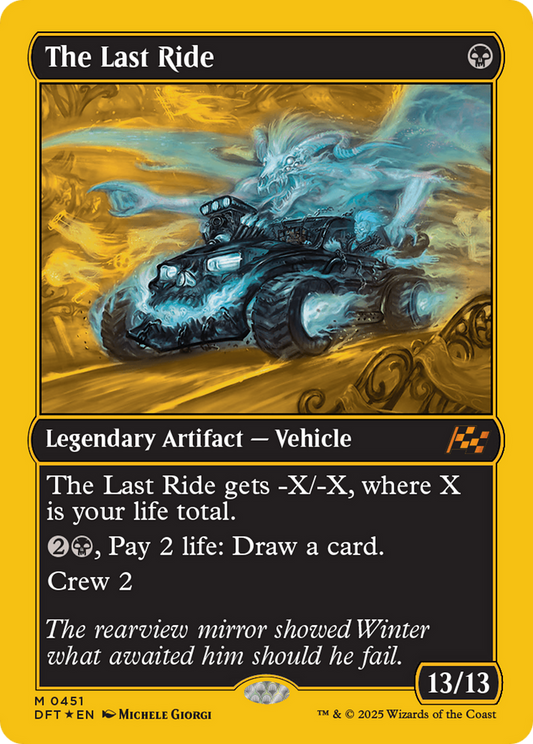 The Last Ride (First-Place Foil) (DFT-451) - Aetherdrift Foil - Premium MTG Single from Wizards of the Coast - Just $1.03! Shop now at Game Crave Tournament Store