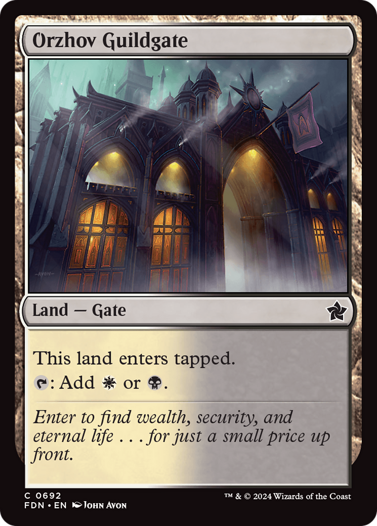 Orzhov Guildgate (FDN-692) - Foundations - Premium MTG Single from Wizards of the Coast - Just $0.25! Shop now at Game Crave Tournament Store