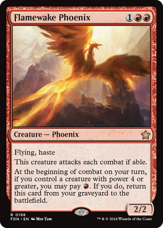 Flamewake Phoenix (FDN-198) - Foundations - Premium MTG Single from Wizards of the Coast - Just $0.25! Shop now at Game Crave Tournament Store