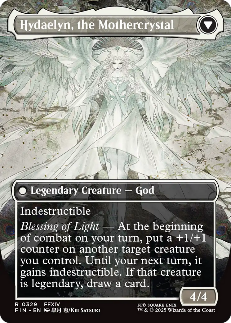 Venat, Heart of Hydaelyn // Hydaelyn, the Mothercrystal (FIN-329) - FINAL FANTASY (Borderless) - Premium MTG Single from Wizards of the Coast - Just $1.25! Shop now at Game Crave Tournament Store