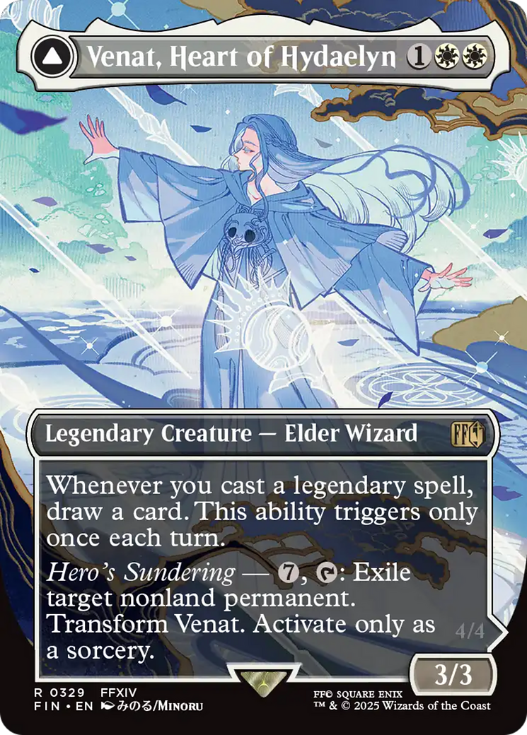 Venat, Heart of Hydaelyn // Hydaelyn, the Mothercrystal (FIN-329) - FINAL FANTASY (Borderless) - Premium MTG Single from Wizards of the Coast - Just $1.25! Shop now at Game Crave Tournament Store