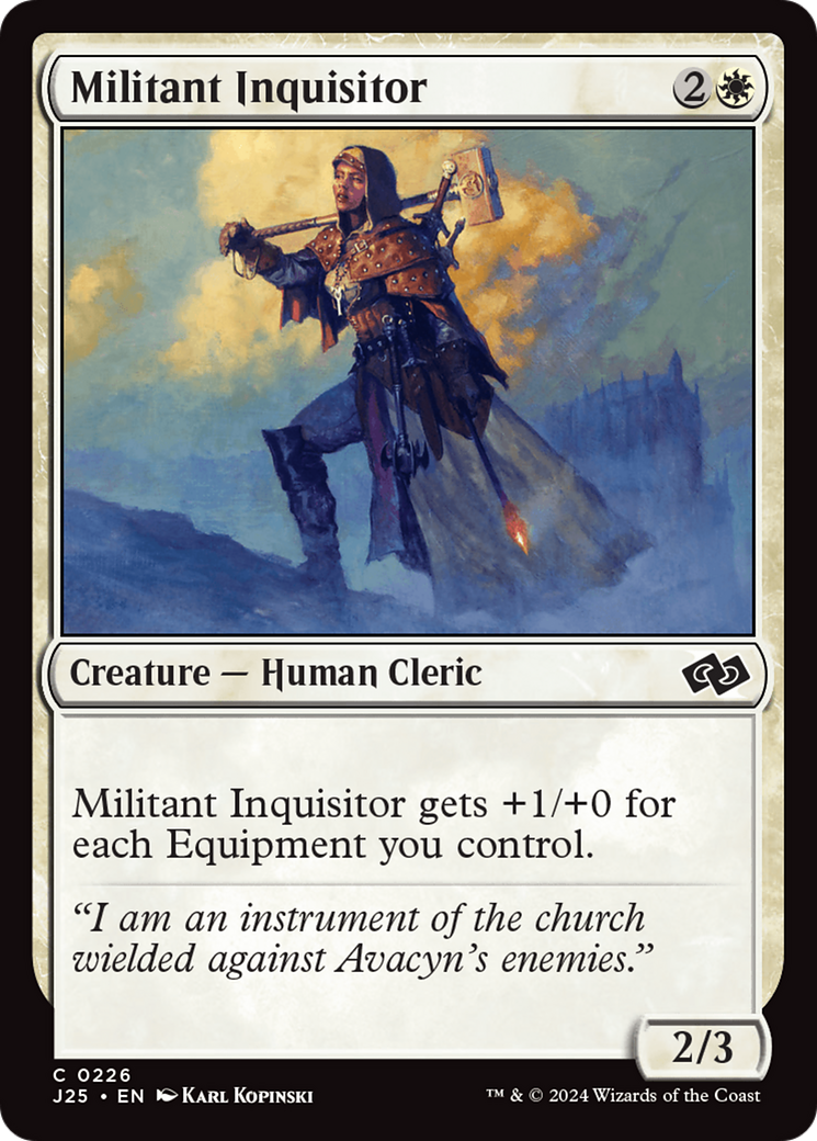 Militant Inquisitor (J25-226) - Foundations Jumpstart - Premium MTG Single from Wizards of the Coast - Just $0.25! Shop now at Game Crave Tournament Store