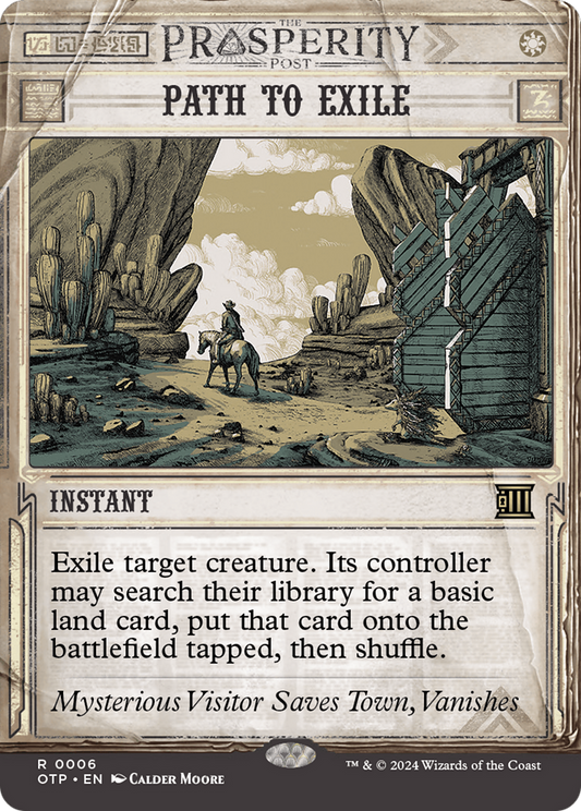 Path to Exile (OTP-006) - Breaking News: (Showcase) (Borderless) - Premium MTG Single from Wizards of the Coast - Just $0.71! Shop now at Game Crave Tournament Store