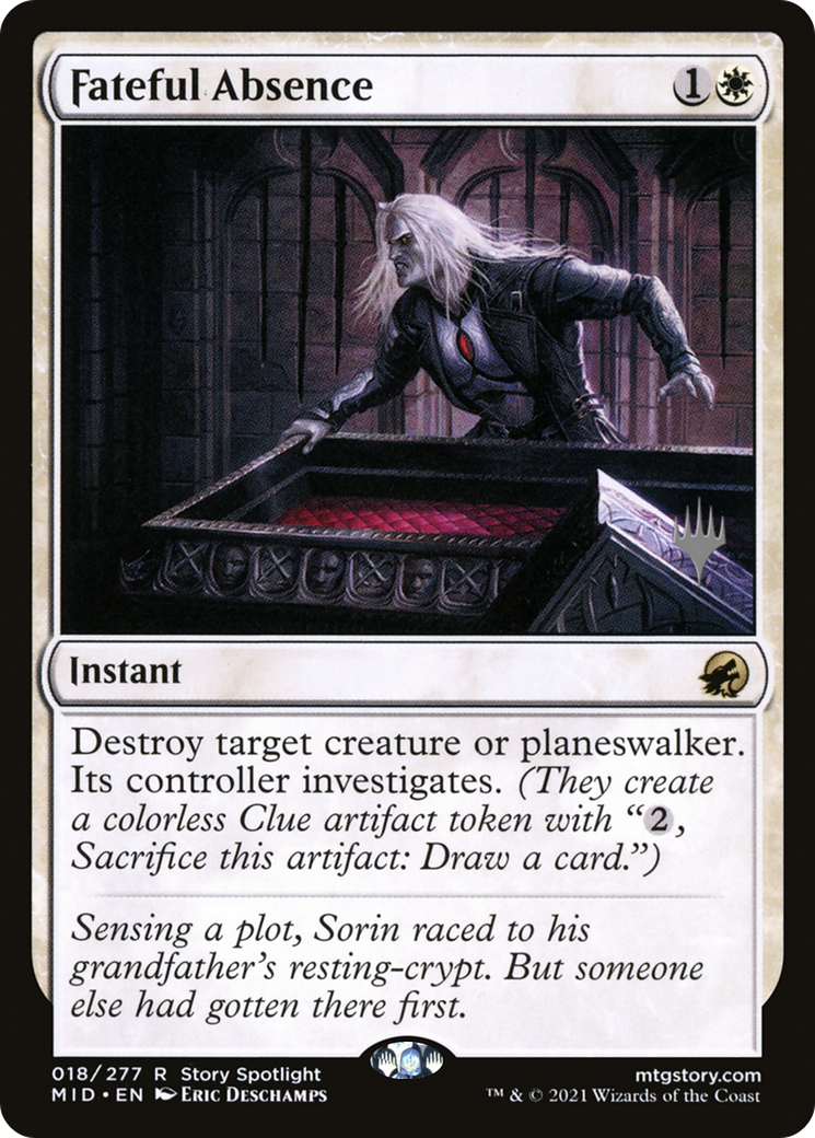 Fateful Absence (PMID-18P) - Innistrad: Midnight Hunt Promos - Premium MTG Single from Wizards of the Coast - Just $0.17! Shop now at Game Crave Tournament Store
