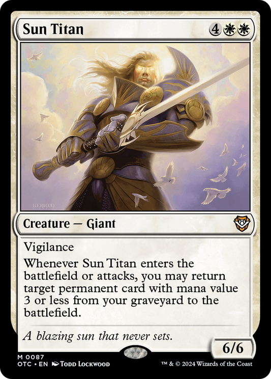 Sun Titan (OTC-087) - Outlaws of Thunder Junction Commander - Premium MTG Single from Wizards of the Coast - Just $0.25! Shop now at Game Crave Tournament Store