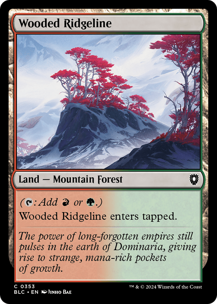 Wooded Ridgeline (BLC-353) - Bloomburrow Commander - Premium MTG Single from Wizards of the Coast - Just $0.25! Shop now at Game Crave Tournament Store