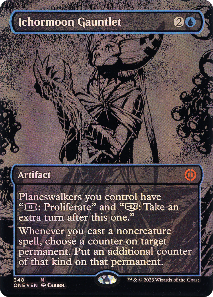 Ichormoon Gauntlet (ONE-348) - Phyrexia: All Will Be One (Borderless) Foil - Premium MTG Single from Wizards of the Coast - Just $16.66! Shop now at Game Crave Tournament Store