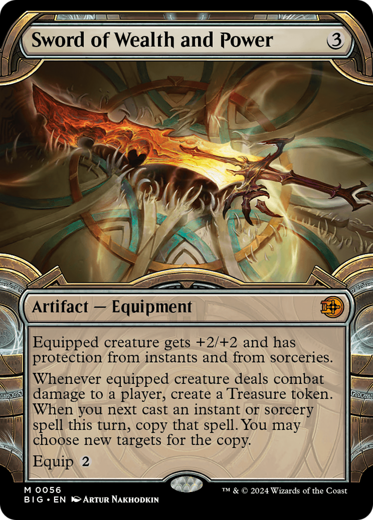 Sword of Wealth and Power (BIG-056) - The Big Score: (Showcase) (Borderless) Foil - Premium MTG Single from Wizards of the Coast - Just $42.27! Shop now at Game Crave Tournament Store