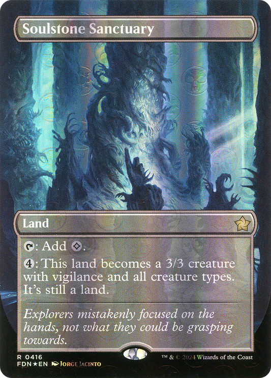 Soulstone Sanctuary (FDN-416) - Foundations (Borderless) Foil - Premium MTG Single from Wizards of the Coast - Just $10.18! Shop now at Game Crave Tournament Store