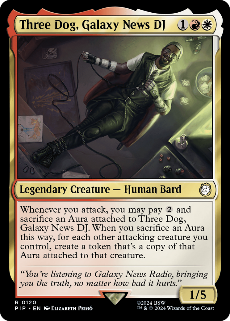 Three Dog, Galaxy News DJ (PIP-120) - Fallout - Premium MTG Single from Wizards of the Coast - Just $0.25! Shop now at Game Crave Tournament Store
