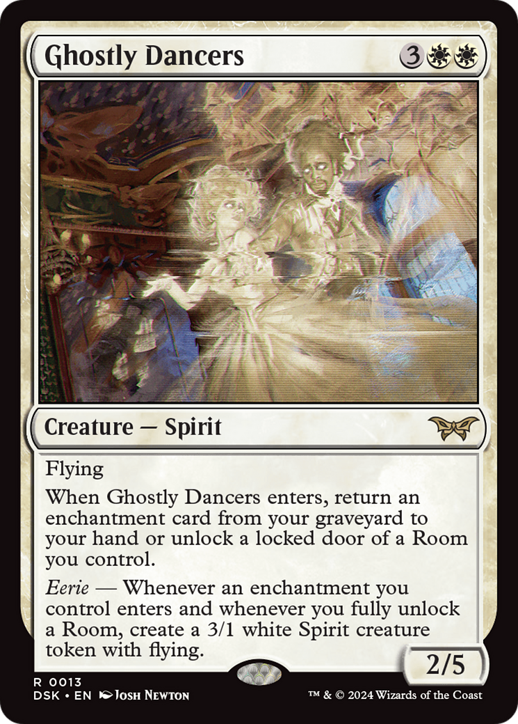 Ghostly Dancers (DSK-013) - Duskmourn: House of Horror - Premium MTG Single from Wizards of the Coast - Just $0.33! Shop now at Game Crave Tournament Store