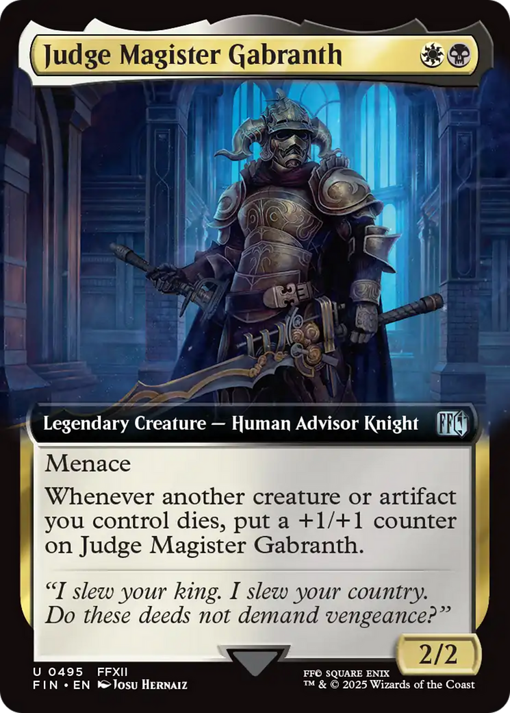 Judge Magister Gabranth (FIN-495) - FINAL FANTASY: (Extended Art) - Premium MTG Single from Wizards of the Coast - Just $0.26! Shop now at Game Crave Tournament Store