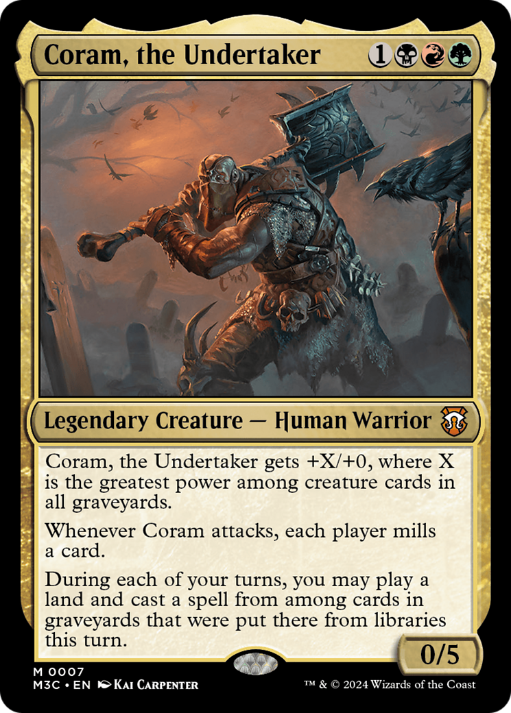 Coram, the Undertaker (M3C-007) - Modern Horizons 3 Commander - Premium MTG Single from Wizards of the Coast - Just $0.26! Shop now at Game Crave Tournament Store