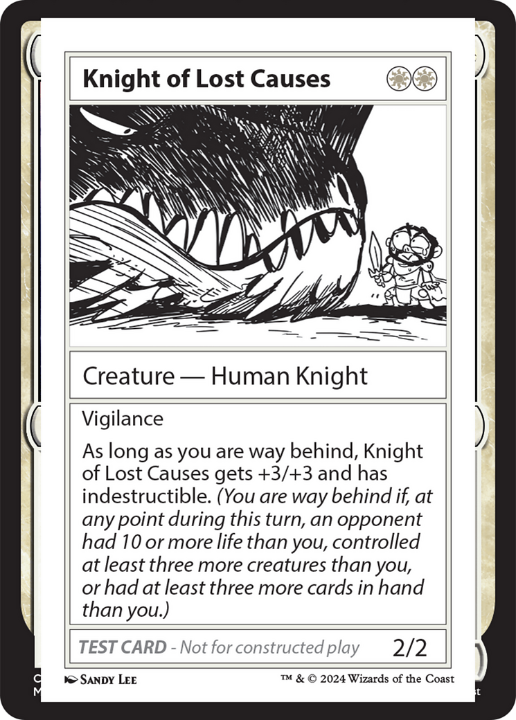 Knight of Lost Causes (MB2-282) - Mystery Booster 2 - Premium MTG Single from Wizards of the Coast - Just $0.26! Shop now at Game Crave Tournament Store