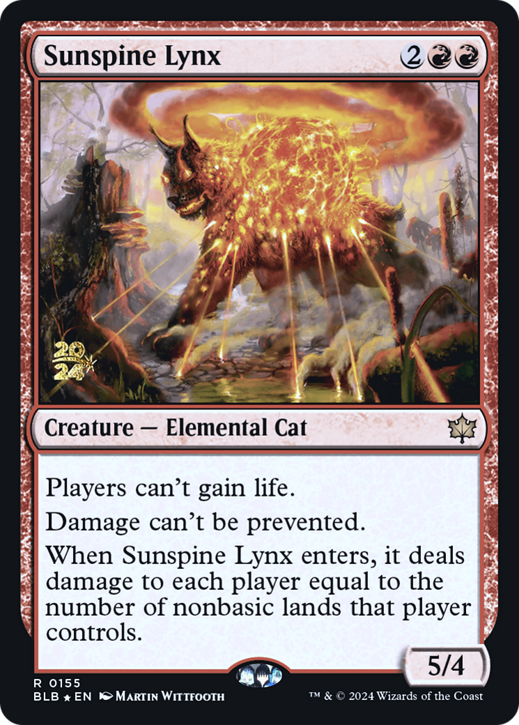 Sunspine Lynx (PBLB-155S) - Bloomburrow Promos Foil - Premium MTG Single from Wizards of the Coast - Just $2.35! Shop now at Game Crave Tournament Store