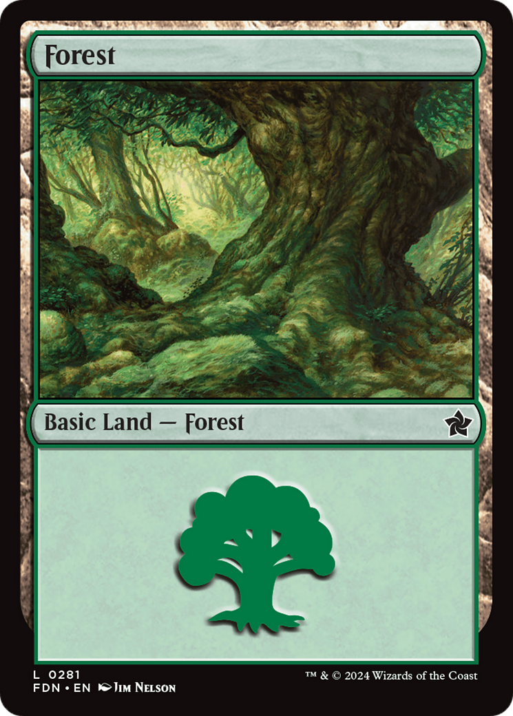 Forest (FDN-281) - Foundations - Premium MTG Single from Wizards of the Coast - Just $0.25! Shop now at Game Crave Tournament Store