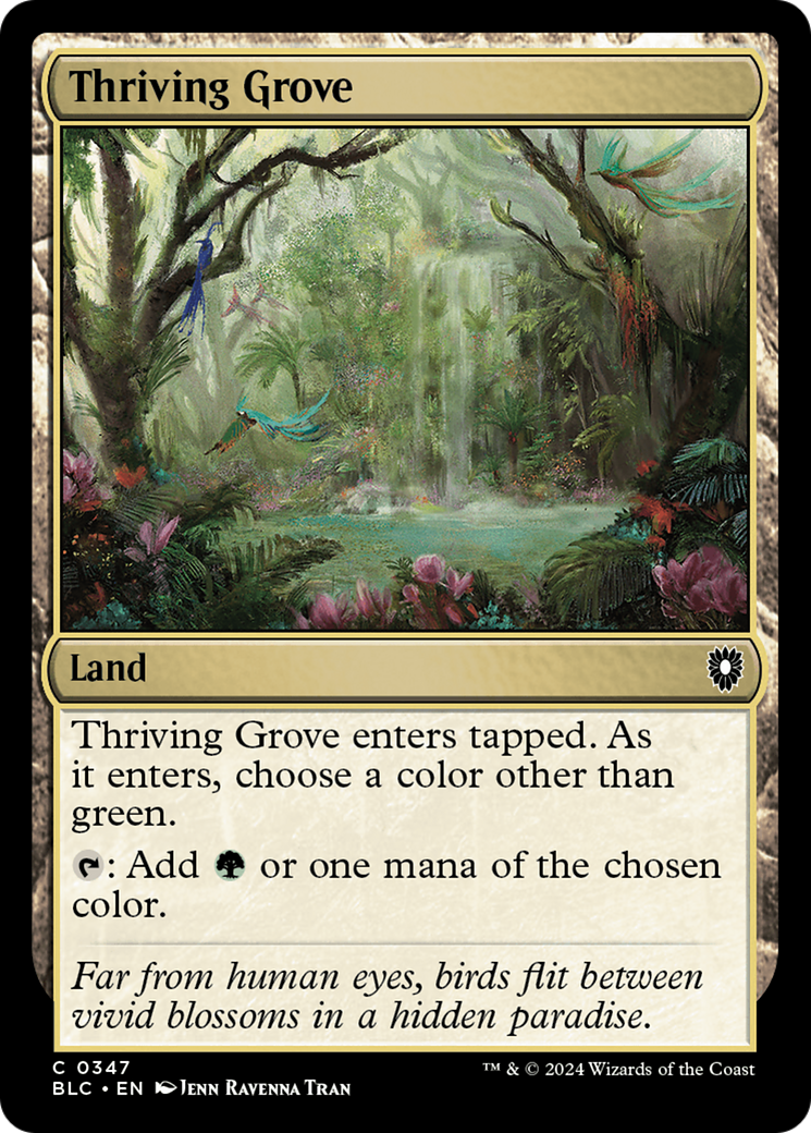 Thriving Grove (BLC-347) - Bloomburrow Commander - Premium MTG Single from Wizards of the Coast - Just $0.25! Shop now at Game Crave Tournament Store