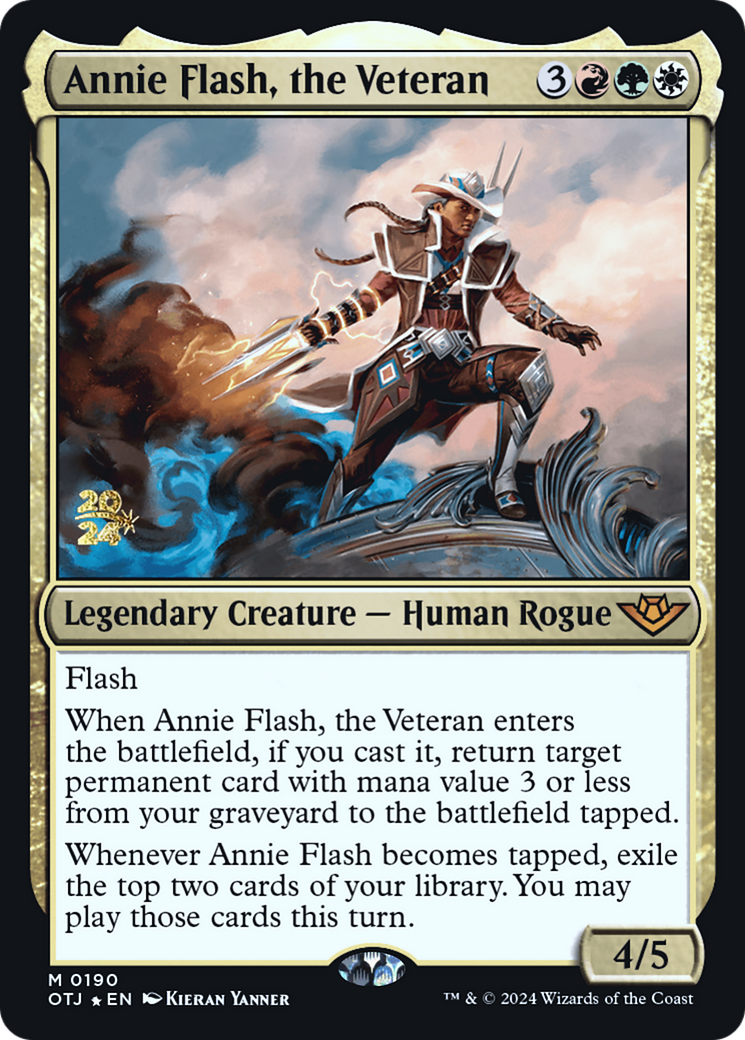 Annie Flash, the Veteran (POTJ-190S) - Outlaws of Thunder Junction Promos Foil - Premium MTG Single from Wizards of the Coast - Just $0.56! Shop now at Game Crave Tournament Store