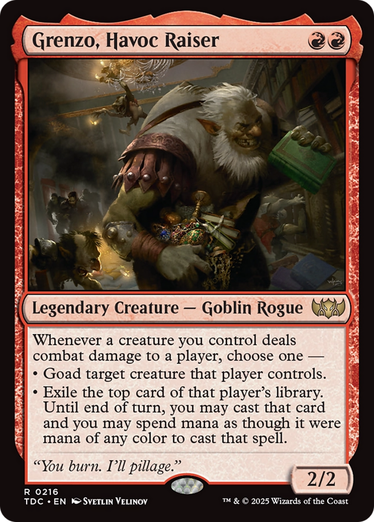 Grenzo, Havoc Raiser (TDC-216) - Tarkir: Dragonstorm Commander - Premium MTG Single from Wizards of the Coast - Just $0.08! Shop now at Game Crave Tournament Store
