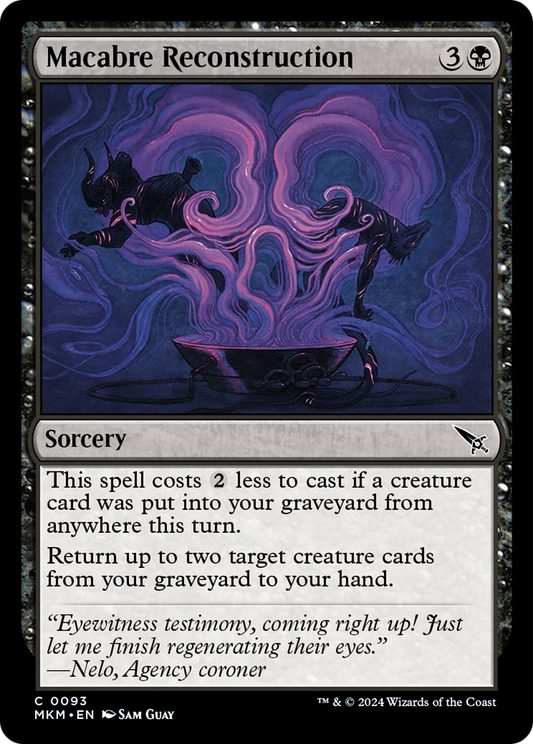 Macabre Reconstruction (MKM-093) - Murders at Karlov Manor Foil - Premium MTG Single from Wizards of the Coast - Just $0.25! Shop now at Game Crave Tournament Store