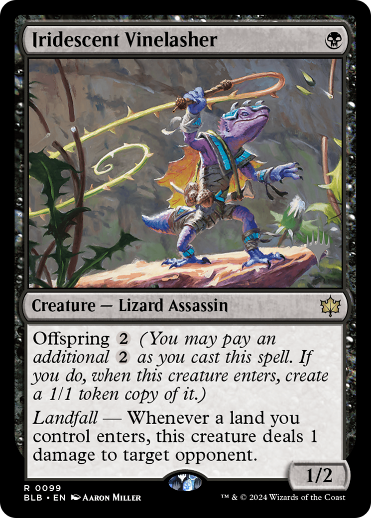 Iridescent Vinelasher (PBLB-99P) - Bloomburrow Promos - Premium MTG Single from Wizards of the Coast - Just $1.40! Shop now at Game Crave Tournament Store