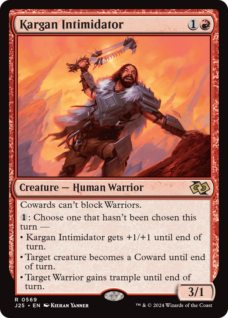 Kargan Intimidator (J25-569) - Foundations Jumpstart - Premium MTG Single from Wizards of the Coast - Just $0.25! Shop now at Game Crave Tournament Store