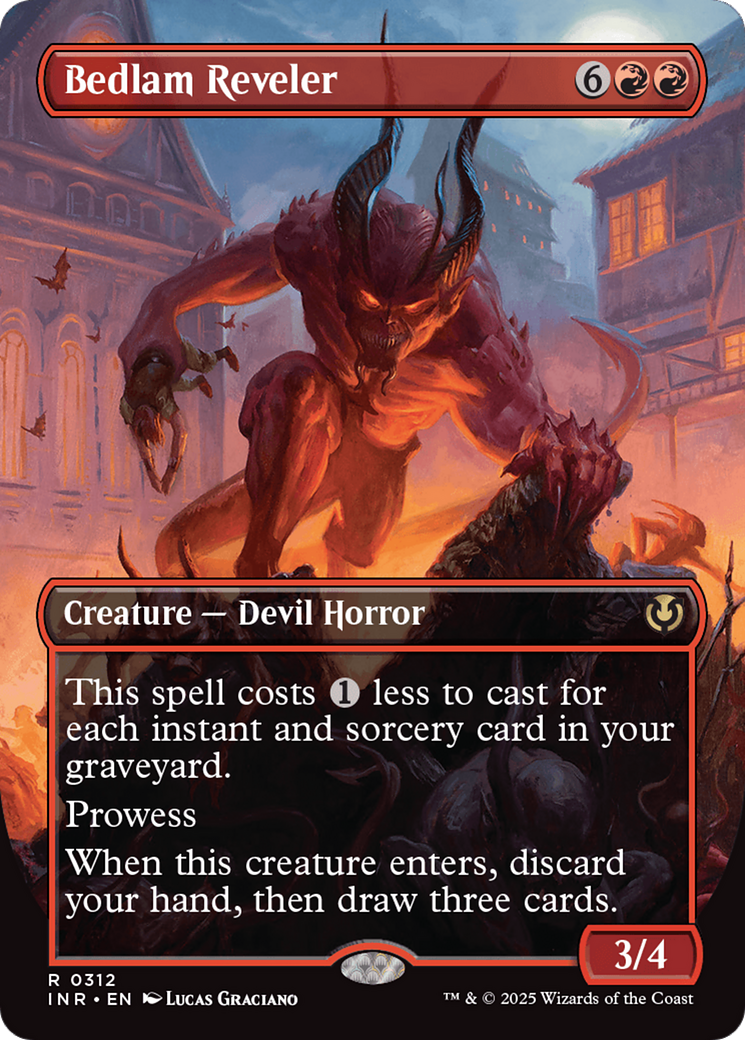 Bedlam Reveler (Borderless) (-312) - Innistrad Remastered - Premium MTG Single from Wizards of the Coast - Just $0.27! Shop now at Game Crave Tournament Store