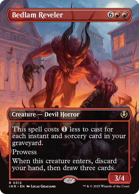 Bedlam Reveler (Borderless) (-312) - Innistrad Remastered - Premium MTG Single from Wizards of the Coast - Just $0.27! Shop now at Game Crave Tournament Store