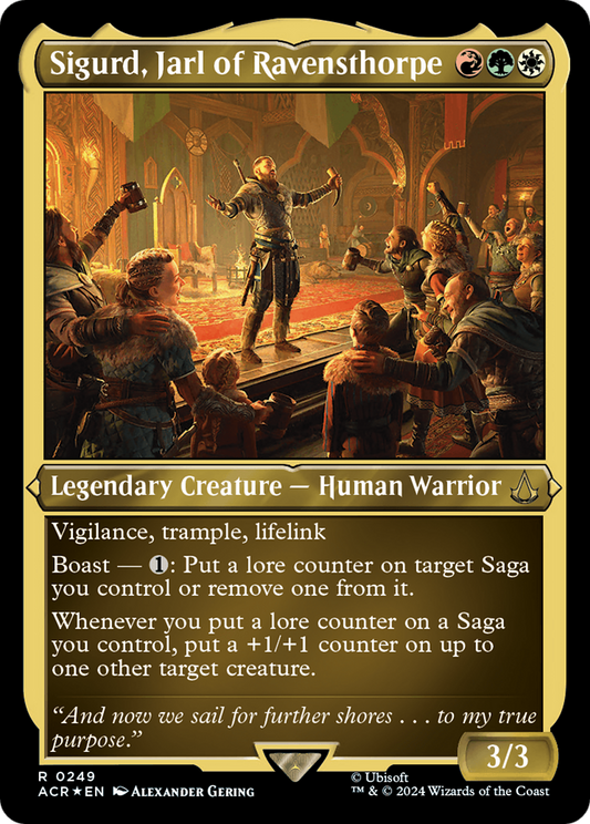 Sigurd, Jarl of Ravensthorpe (ACR-249) - Assassin's Creed Etched Foil - Premium MTG Single from Wizards of the Coast - Just $0.42! Shop now at Game Crave Tournament Store