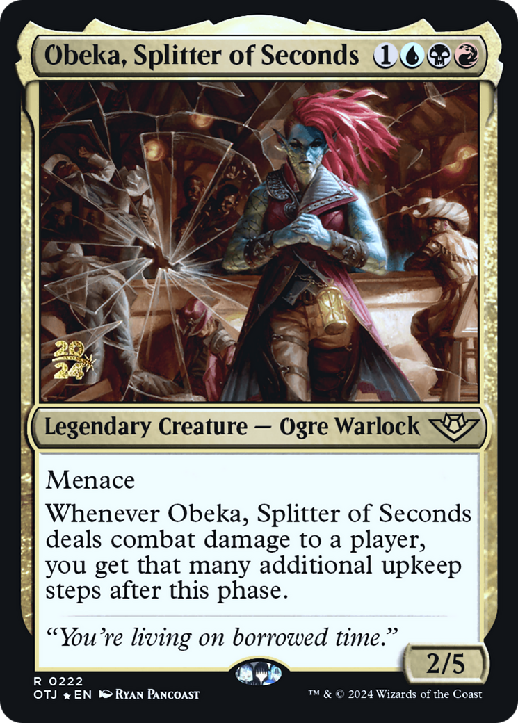 Obeka, Splitter of Seconds (POTJ-222S) - Outlaws of Thunder Junction Promos Foil - Premium MTG Single from Wizards of the Coast - Just $0.99! Shop now at Game Crave Tournament Store