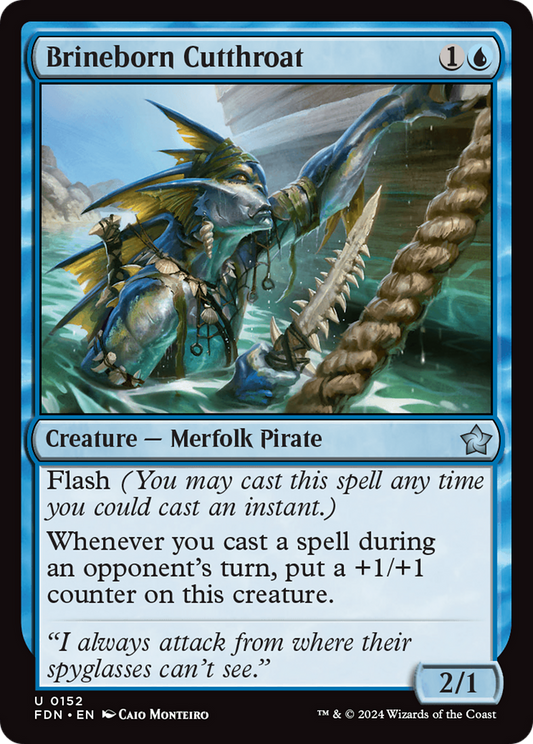 Brineborn Cutthroat (FDN-152) - Foundations - Premium MTG Single from Wizards of the Coast - Just $0.25! Shop now at Game Crave Tournament Store